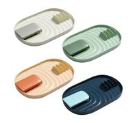 4-Piece Pot Lid Holder, Drain Rack, Spatula and Spoon Tray Holder, Multi-Function Pot Lid, Kitchen Utensil Storage Rack, Cutlery Rack