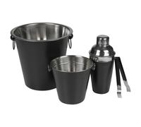 4 Piece Premium Powder Coated Stainless Steel Bar Set