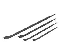 4 Piece Pry Bar Set - 300mm 400mm 450mm & 450mm Steel Shafts - Drop Forged