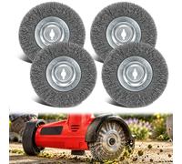 4-Piece Replacement Steel Brush Compatible with Einhell Cordless Grout | 10 mm thick brush profile for removing stubborn dirt and moss effortlessly. Durable & Efficient.