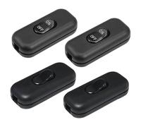 4 Piece Rocker Switch, Inline Dimmer Switch, Inline Light Switch, Black Inline Switch, Appliance Switch Controller, Suitable for Lamps, Small Appliances