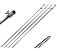 4 Piece Rod Holder Bank Stick Aluminium 60-100 cm 9.5/6 mm Chrome
