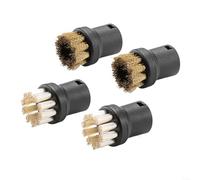 4 Piece Round Brush Set For Karcher For Series, Suitable For Steam Cleaning For Kitchen, Bathroom, And Household Hard To Reach Areas