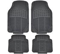4 Piece Rubber Car Mats Heavy Duty Waterproof Rubber Car Mats Set,Universal Black Car Mat Floor Mat for Cars Commercial Vehicles and Uber Drivers