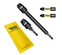 4 Piece SabreCut SCRK2 65mm and 152mm Professional Impact Bit Holders with 2 x 32mm Magnetic PZ2 Screwdriver Impact Bits