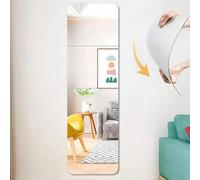 4-Piece Self-Adhesive Wall Mirror Set, Acrylic Flexible Square Mirrors, Bathroom And Living Room, Decorative Wall Stickers