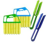4 Piece Set Blind Cleaner, Venetian Blind Cleaner Tool, Damp Duster, Venetian Blind Cleaner, Blinds Cleaner, For Remove Dust, Air Conditioning Fan Blades, Central Air-Conditioning, House Cleaning