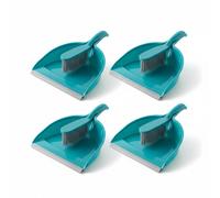 4 Piece Set Broom Set 2 In 1 Hand Broom With Rubber Bristles