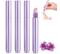 4-Piece Set Cuticle Oil Pen, Nail Care Essential, Cuticle Pusher Tool, Orange Sticks for Nails, Nourishing Nail Oil Pen, Purple Design