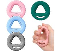 4-Piece Set Grip Strength Trainer, Four Different Resistance Levels, Finger Trainer, Single Hand Trainer with 3 Strength Levels, The Ideal Choice for Training Hand Grip Strength (Colour)