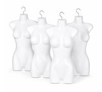 4-Piece Set Half Shell With Hooks Female Mannequin Upper Body Half Plastic Torso