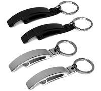 4-Piece Set Key Ring Bottle Opener | Keychain Cap Lifter Crown Corks