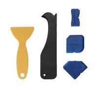 4-Piece Set of Blue Glue Scraper and 1 Glue Scraper, Multi-Angle Glue Scraper, Wear-Resistant Scraper, Residual Glue Removal Tool.