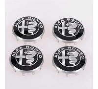 4 Piece Set of Car Wheel Center Caps Suitable for Alfa Romeo Junior Ibrida Q4 2025 60mm, Caps Dust Proof Car Wheel Rims Protectors Exterior Decoration,E