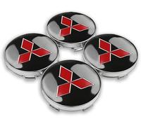 4 Piece Set of Car Wheel Center Caps Suitable for Mitsubishi Delica 60mm, Caps Dust Proof Car Wheel Rims Protectors Exterior Decoration