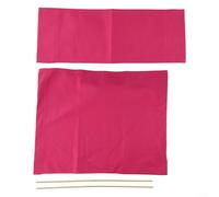 4 Piece Set of Director Chair Slipcovers, Includes Canvas Covers and Wooden Inserts for Replacement (rose red)