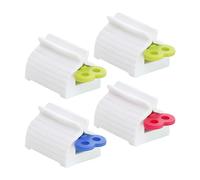 4-Piece Set of Toothpaste Squeezer, Toothpaste Roller Squeezer, Toothpaste Dispenser, Tube Squeezer, Toothpaste Press, Toothpaste Holder, Toothpaste Holder, Cosmetic Oil Squeezer (Green, Blue, Red)