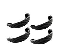 4-Piece Set Rain Covers with Curved Black PVC Reversing Protection for Outdoor Use Reversing Light Cover Weather Protection Cover 4 Pieces (Black, 3.8 cm)