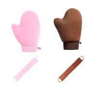 4-Piece Set Self Tanning Mitt 2 In 1 Kit,Tanning Mitt, Fake Tan Mitt, Tan Velvet Tanning Mit With Elastic Wrist And Thumb Hole, Versatile Use For Hands, Back, Body, Legs