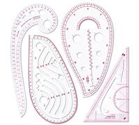 4-Piece Sewing Ruler Set - French Curve & Pattern Master | Ideal for Dressmaking, Tailoring, DIY Crafts | Flexible Plastic Design Tools for Fashion Students & Designers
