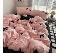4-Piece Sheet Set - Duvet Cover + Flat Sheet + Pillowcase - Anti-wrinkle, anti-fading Breathable fabric for a soft and comfortable duvet cover that is smooth to the touch B,1.2m