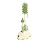 4 Piece Silicone Baby Bottle Cleaning Set Nipple Brush Set with Practical Bristles Storage Base for New Parents Ergonomic Baby Bottle Cleaner