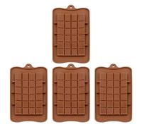 4-Piece Silicone Chocolate Mold Set - DIY Chocolate Making Kit, Kitchen Baking Tools