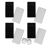 4 Piece Silicone Ice Cube Mould Jumbo Ice Cube XXL Holder Silicone Shape