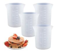 4-Piece Silicone Measuring Cup Set 350ml Silicone Chocolate Melting Cups Reusable Baking Tools Ideal for DIY Chocolate Molds