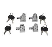 4-Piece Sliding Glass Door Lock System with Keys for Glass For Display Cabinets Terrarium Enclosures and Glass Case Doors (4PCS)