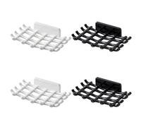 4 Piece Soap Holder, Drain Soap Holder, Bathroom Storage Rack, Punch-Free Soap Holder, Plastic Soap Holder