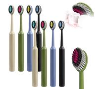 4-Piece Soft Bristle Olive-Shaped Toothbrush Gift Set, Soft Bristle ToothbrusPack, Ultra-Soft Manual Toothb-Rush, Helps Reach Deeper Along The Gumline and Between Teeth (2 Sets)