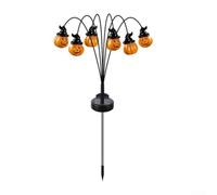 4 Piece Solar Pumpkin Lanterns For Outdoor Halloween Decoration, Including Flexible Branches And Waterproof Stakes For Garden, Pathway, And Courtyard Lighting
