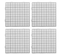 4 Piece Square Bead Tray - 15cm Resilient Base, Reusable Sorting Board | Creative Pixel Art Plate, Manual Craft Accessory, Large Interlocking Template, Precision Craft Tools