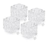 4-Piece Squishy Skins Set - 6cm Cheese Shape DIY Squishy Kits Skins Maker (Clear)