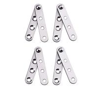 4 Piece Stainless Steel 360 Degree Rotating Concealed Hinges, Door Pivot Hinges Stainless Steel Drawer Window Door Fittings for Door Cabinets Cabinet (Small)
