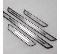 4-Piece Stainless Steel Door Sill Protectors for Defender 2012-2020 2021 2022 2023, Polished Scuff Plates, Custom Fit Kick Plate Guards for Premium Entryway Protection