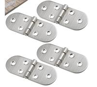 4-Piece Stainless Steel Flip Top Hinges for Cabinets and Doors