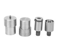 4 Piece Stainless Steel Press Button Mold Kit, Silver Die Cutter Replacement Parts for 651/633/831 Press Buttons
