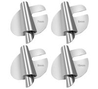 4-Piece Stainless Steel Rolled Hem Presser Foot Set (7-10mm) for Sewing Machines - Versatile Home Sewing Accessory Suitable for Various Projects