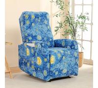 4-Piece Stretch Recliner Cover Set All-Inclusive Sofa Slipcover for TV Chairs Armchair Protector with Pockets Fits Relaxation Chairs (B-9 4 Sets)