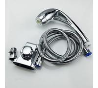4 Piece Suit ABS Plastic Pressure Boost Water Saving Hand Shower Set Nozzle Shower Holder Valve 1.5m Hoses Electroplated - (Color: 150cm Encrypted Hose)