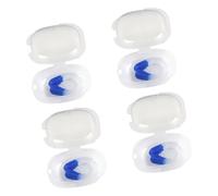4 Piece Swim Training Nose Clip Set for Pool Lessons, U Shaped Waterproof Nose Plug with TPE and PP Storage Box Swim Clip Set Clips for Swimming Training Pool Practice Lesson Accessory Swimmer Gear U