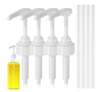 4-Piece Syrup Pump Compatible with Monin Dispenser Set,Precision Pump for Syrup Bottle,Detachable Design,Pump Resilience for Coffee, Jams & More(10cc)