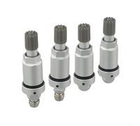 4-piece Tpms Aluminum Valve Stem - and Having Metal Rubber for Washers Kit Securing Nuts for Models Replacement Tire Valve Stems Sealing Wheel Pressure Service
