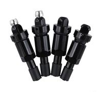 4-Piece TPMS Aluminum Valve Stem Service Kit with Metal and Rubber Gaskets for Tire Valves Replacement, Black