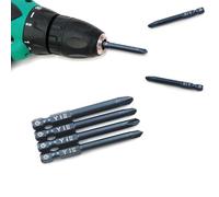 4-Piece Tri-Wing Screwdriver Bit Set for Electric Screwdrivers - 65 mm 1/4" Hex Shank Y3/Y4/Y5/Y6 Bits, Heat-Treated HRC 58±2, Magnetic Tip, Rust-Resistant Blue-Black Finish