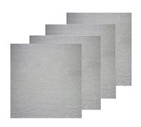 4-Piece Universal Microwave Mica Sheet Set - 13x13cm Waveguide Cover Plates, Heat-Resistant Oven Repair Parts for Most Models, DIY Replacement Cutter-to-Size Panels