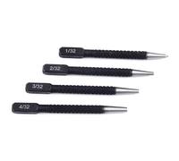 4-Piece Versatile Marking Set for Metal, Wood, Glass - Ideal for Drilling, Engraving, and Fine Workmanship - 0.8mm to 3.2mm Sizes (Black)