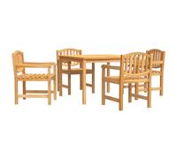 Garden Dining Set Wooden Outdoor Table and Chairs Set Solid Wood Teak vidaXL